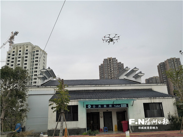 仓山引入无人机助力防疫消杀